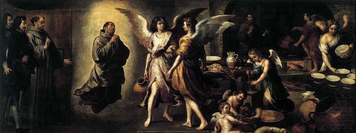 Bartolome Esteban Murillo Angels- Kitchen china oil painting image